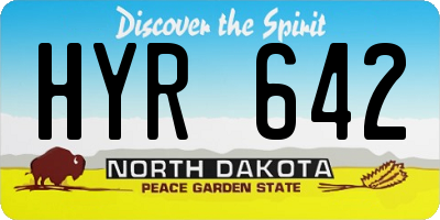 ND license plate HYR642