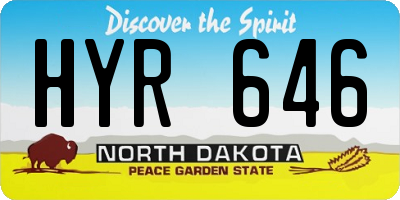ND license plate HYR646