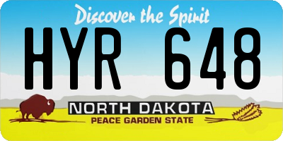 ND license plate HYR648