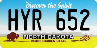ND license plate HYR652
