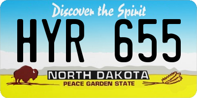 ND license plate HYR655