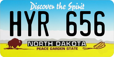 ND license plate HYR656