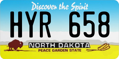 ND license plate HYR658