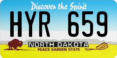ND license plate HYR659