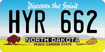 ND license plate HYR662