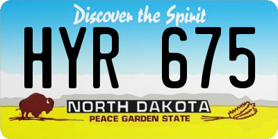 ND license plate HYR675