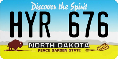 ND license plate HYR676