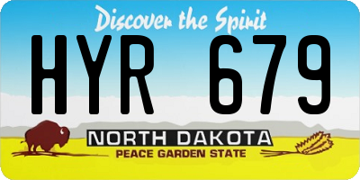ND license plate HYR679
