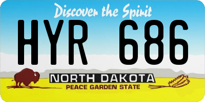 ND license plate HYR686