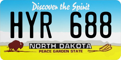 ND license plate HYR688