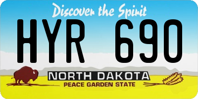 ND license plate HYR690