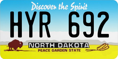 ND license plate HYR692