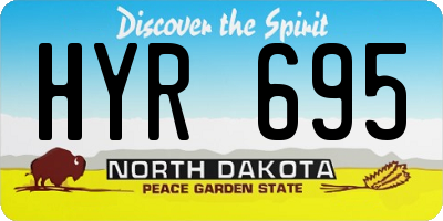ND license plate HYR695