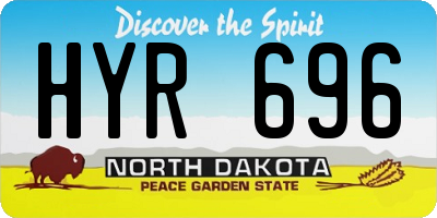 ND license plate HYR696