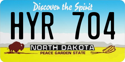 ND license plate HYR704