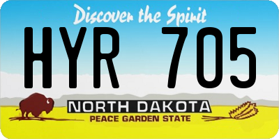 ND license plate HYR705