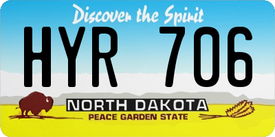 ND license plate HYR706