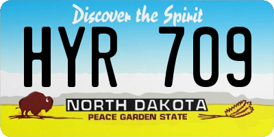 ND license plate HYR709