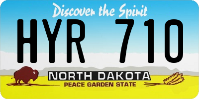 ND license plate HYR710