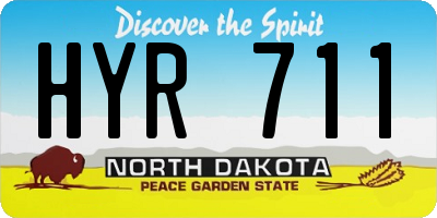 ND license plate HYR711