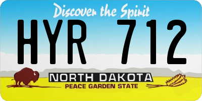 ND license plate HYR712