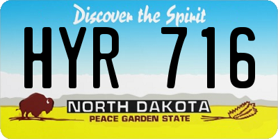 ND license plate HYR716