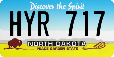 ND license plate HYR717