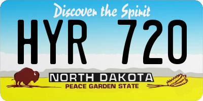 ND license plate HYR720