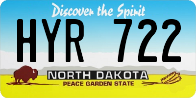 ND license plate HYR722