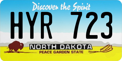 ND license plate HYR723