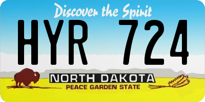 ND license plate HYR724