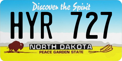 ND license plate HYR727