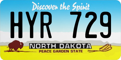 ND license plate HYR729
