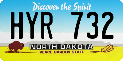 ND license plate HYR732