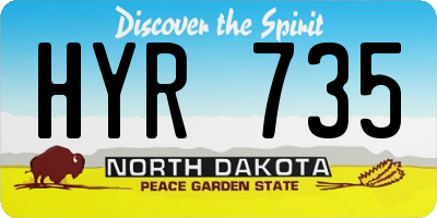 ND license plate HYR735