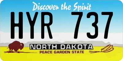 ND license plate HYR737