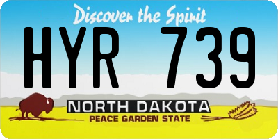 ND license plate HYR739
