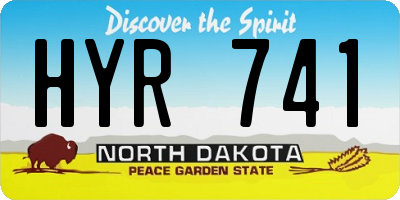 ND license plate HYR741