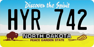 ND license plate HYR742