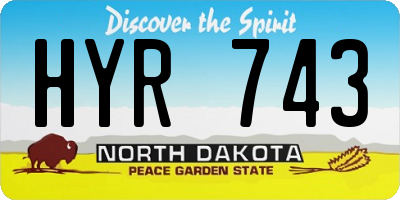 ND license plate HYR743
