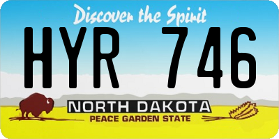 ND license plate HYR746