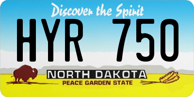 ND license plate HYR750