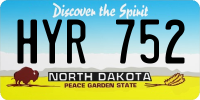 ND license plate HYR752