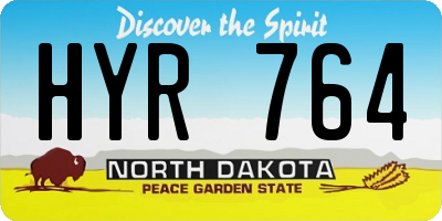 ND license plate HYR764