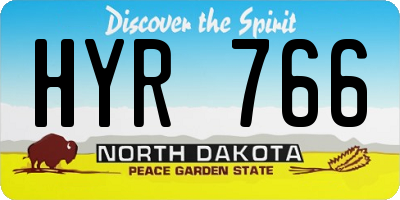 ND license plate HYR766
