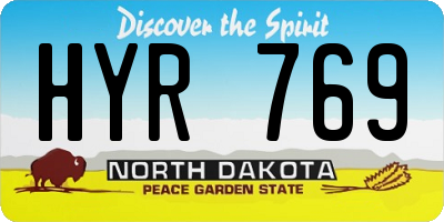 ND license plate HYR769