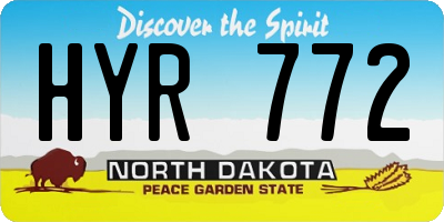 ND license plate HYR772