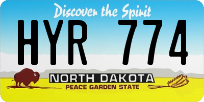 ND license plate HYR774