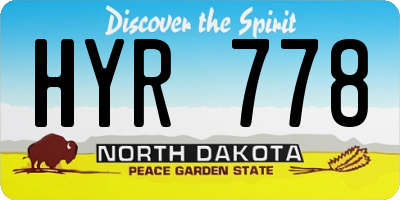 ND license plate HYR778