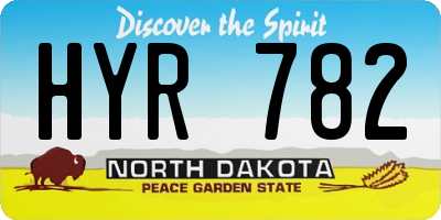 ND license plate HYR782